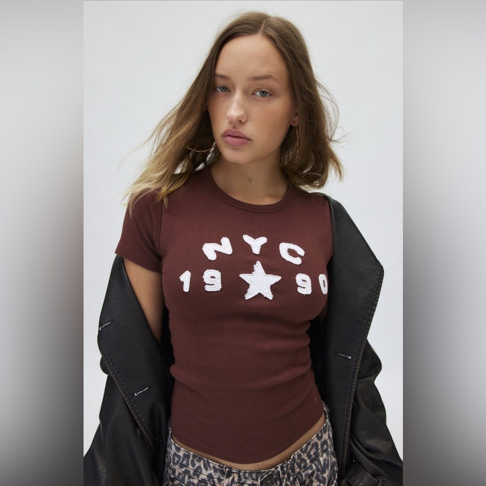 NYC 1990 Graphic Camo Baby Tee